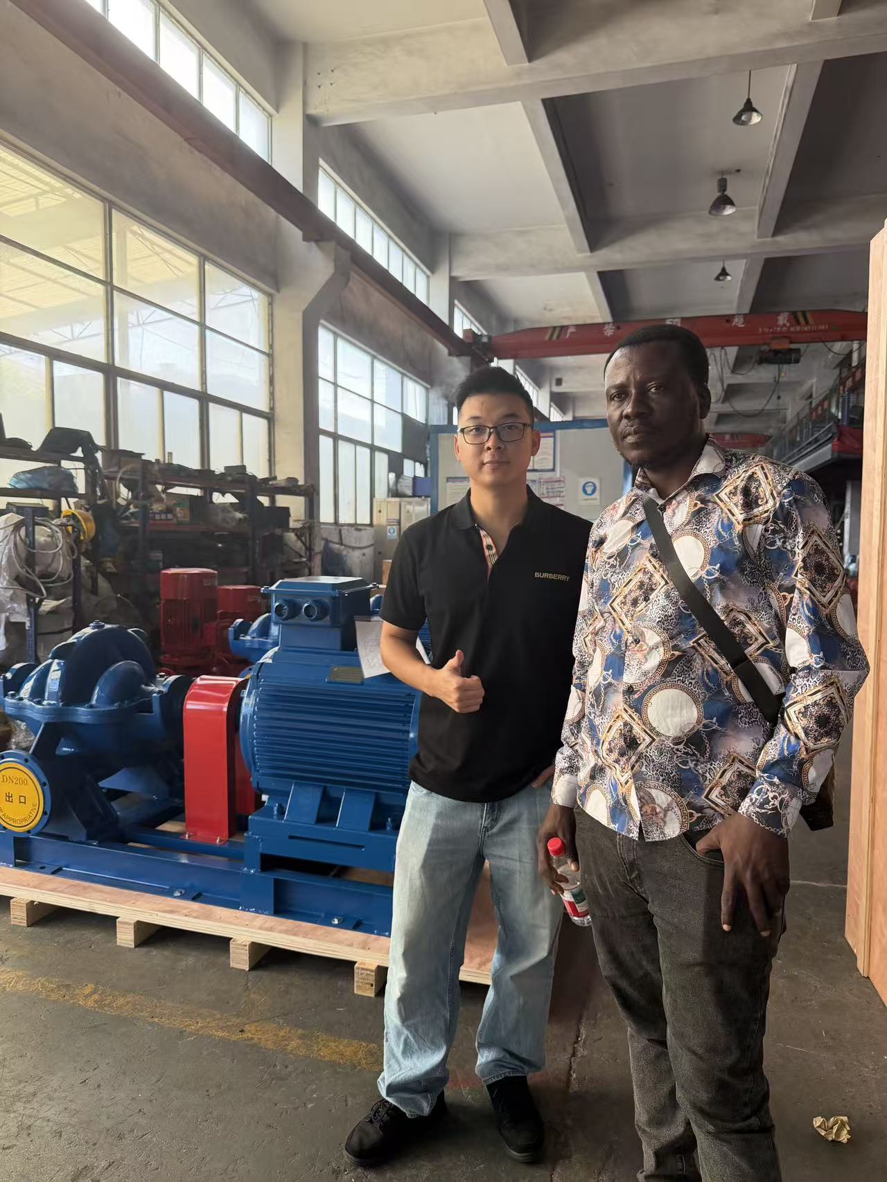 Klien asal Ghana Mengunjungi Pabrik Kami untuk Diskusi Mendalam tentang Kerjasama Split Case Pump